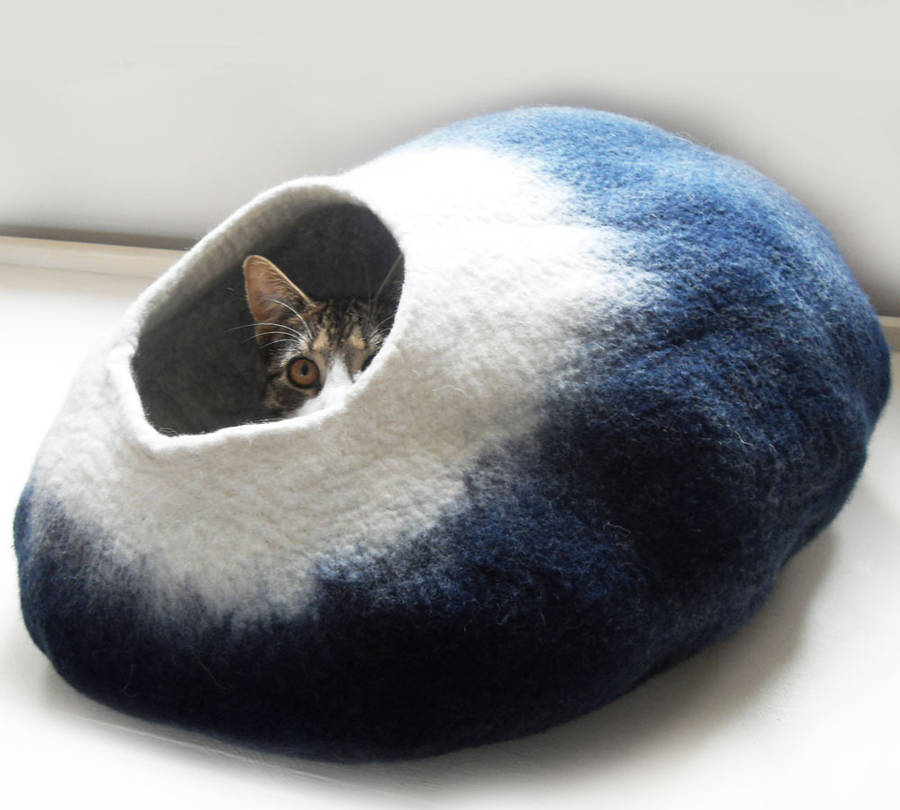 Cat Bed Cave Cocoon And Ball, 1 of 3