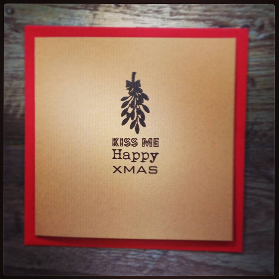 Kiss Me Happy Christmas Card By The Luxe Co | notonthehighstreet.com