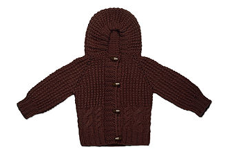 Long Sleeve Hooded Knitted Cardigan, 3 of 8