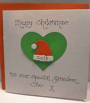 Personalised Santa Hat Christmas Card, 2 of 4