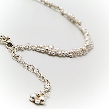 Silver Beaded Continuous Necklace, 3 of 7