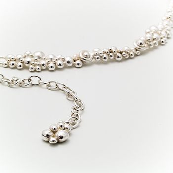 Silver Beaded Continuous Necklace, 4 of 7