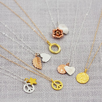 Delicate Gold Plated And Silver Mixed Charm Necklace, 3 of 12