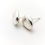 Silver Pebble Stud Earrings, thumbnail 2 of 6