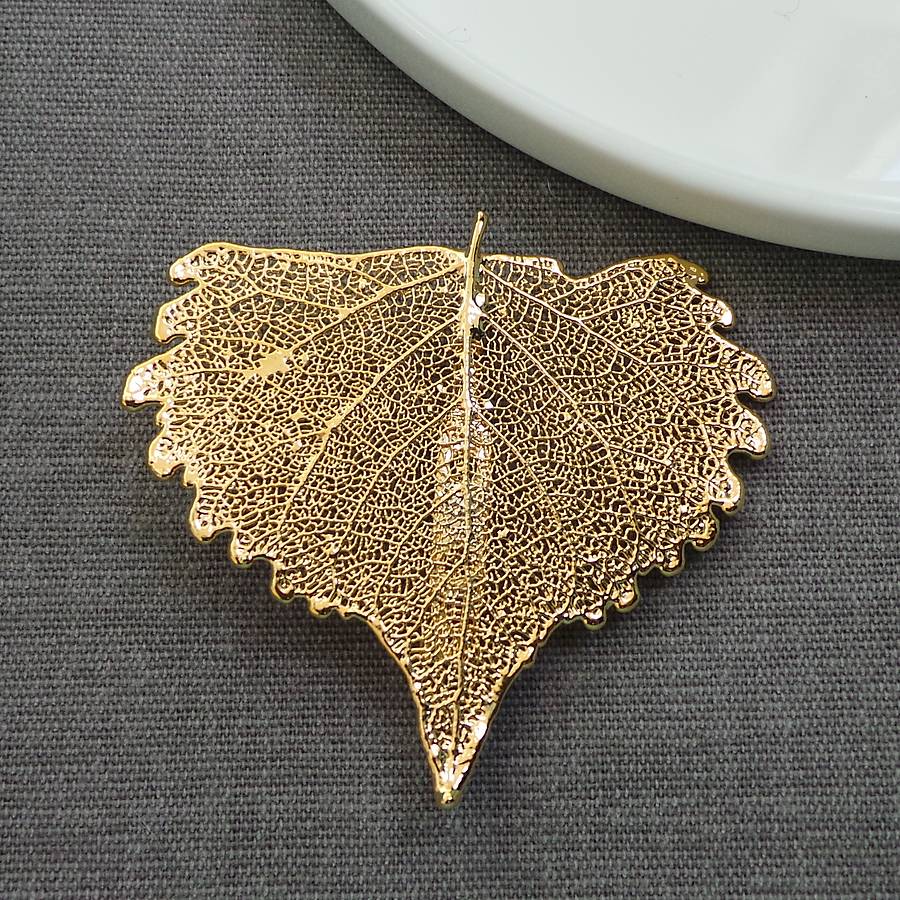 gold cotton wood brooch by martha jackson sterling silver ...