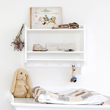 White Wall Mounted Bookshelf With Hooks By Nubie Modern Kids White Wall Mounted Bookshelf With Hooks