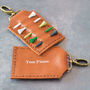 Personalised Tan Leather Golf Tee Holder, thumbnail 1 of 4