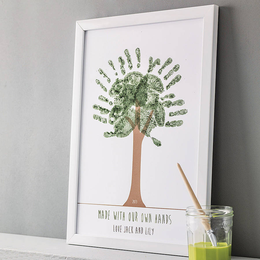 Personalised Hand Print Tree Poster, 1 of 8