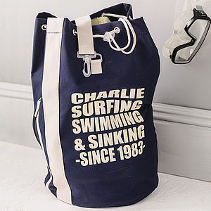 personalised sports or beach duffle bag by sparks clothing ...