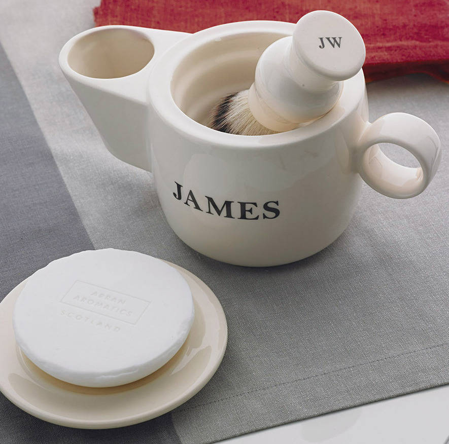 Personalised Shaving Scuttle, Soap And Soap Dish, 1 of 6