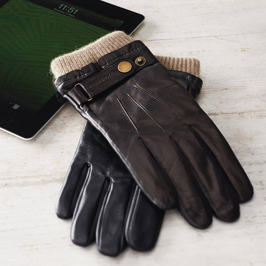 Leather deals touchscreen gloves