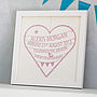 Personalised New Baby Heart Print, thumbnail 1 of 5
