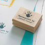 'Masterpiece By' Personalised Hand Rubber Stamp, thumbnail 3 of 5