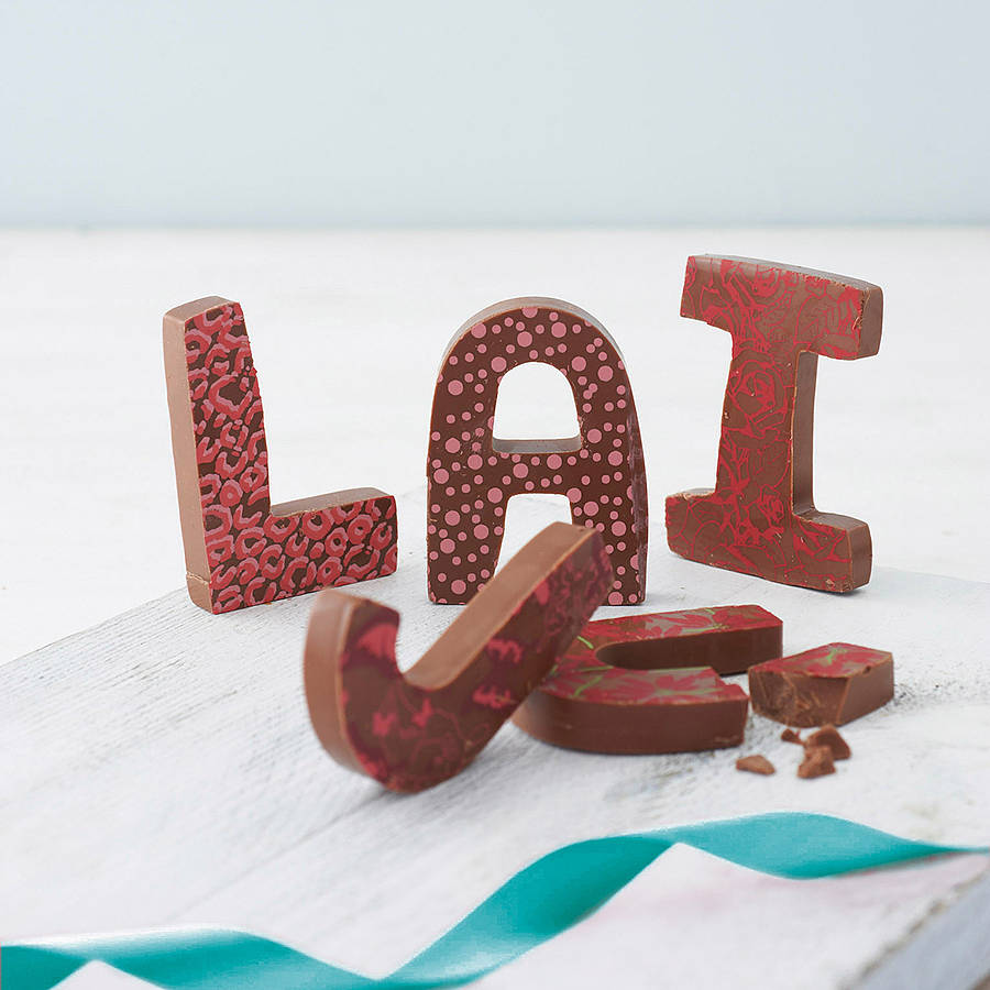 Patterned Milk Chocolate Letter, 1 of 10