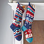 Personalised Hand Knitted Christmas Stocking, thumbnail 1 of 6