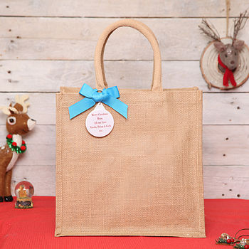 Personalised Message Jute Shopper, 2 of 5