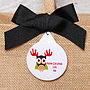 Personalised Christmas Owl Jute Shopper Bag, thumbnail 2 of 4