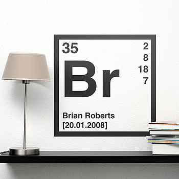 Personalised Periodic Table Wall Sticker, 2 of 5