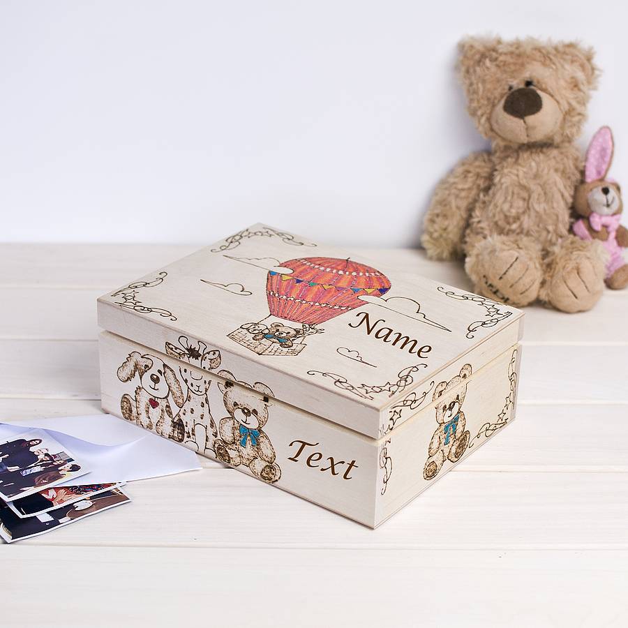 personalised velvet toy box