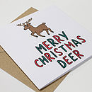 'merry Christmas Deer' Christmas Card By Veronica Dearly ...