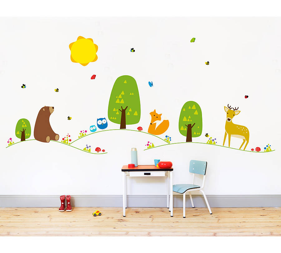 Farm Or Forest Nursery Wall Stickers By Nubie Modern Kids Boutique Notonthehighstreet Com - Forest Nursery Wall Decals