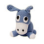 Knitted Hippo, Donkey, Frog, Rooster Or Penguin Rattles, thumbnail 1 of 10