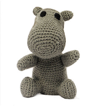 Knitted Hippo, Donkey, Frog, Rooster Or Penguin Rattles, 2 of 10
