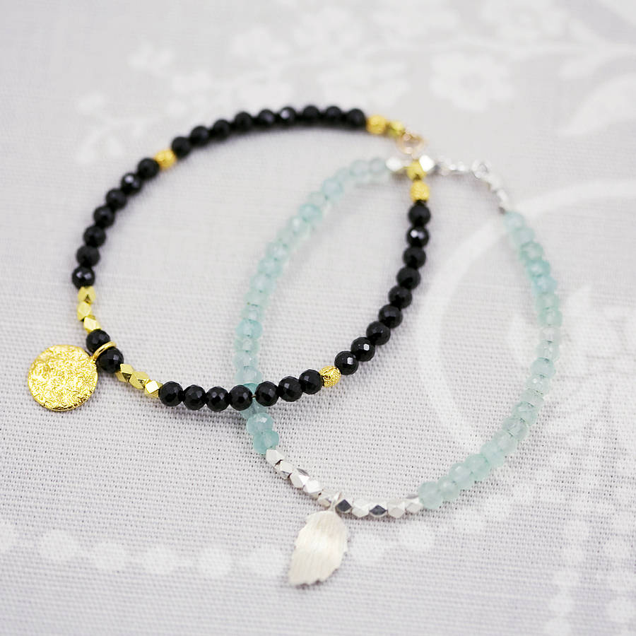 handmade gemstone bead bracelet by j&s jewellery | notonthehighstreet.com