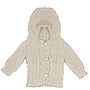 Long Sleeve Hooded Knitted Cardigan, thumbnail 4 of 8