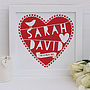 Personalised Wedding Heart Print, thumbnail 4 of 6