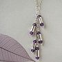 Amethyst Sterling Silver Handmade Cascade Necklace, thumbnail 6 of 8