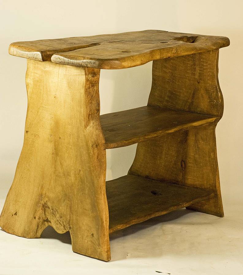 Handcrafted Wooden Table Top Shelves By Kwetu