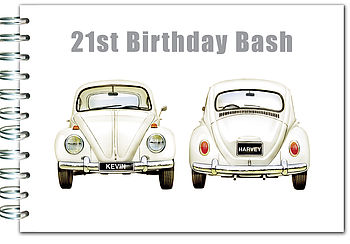 Vw Beetle Birthday Guest Book, 4 of 9