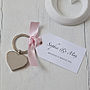 Heart Keyring And Personalised Tag Favours, thumbnail 1 of 5