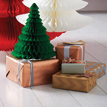 Metallic Chevron Christmas Gift Wrap Set, 5 of 7