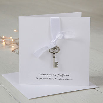 Personalised New Home With Key Charm Card, 3 of 5
