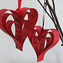 Handmade Red Sheet Music Heart Decoration, thumbnail 1 of 10