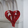Handmade Red Sheet Music Heart Decoration, thumbnail 5 of 10