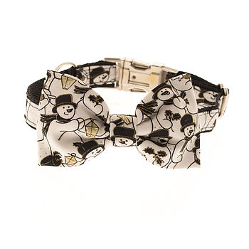 Snowmen Bow Tie Dog Collar, 2 of 2
