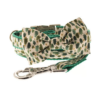 Christmas Trees Bow Tie Dog Collar, 3 of 3