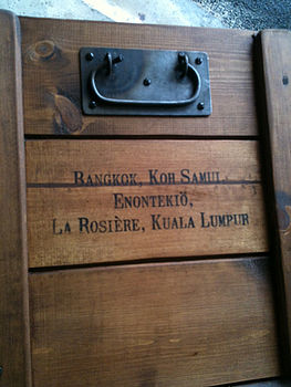 Personalised Wood Storage Trunk Vintage Steamer Chest, 3 of 4