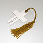 Silver Cross Shaped Bookmark With Tassel, thumbnail 1 of 4
