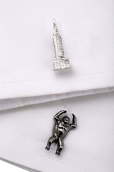 Empire States And King Kong Silver Cufflinks, 2 of 2