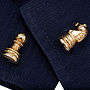 Chess Cufflinks In Solid Sterling Silver, thumbnail 2 of 3
