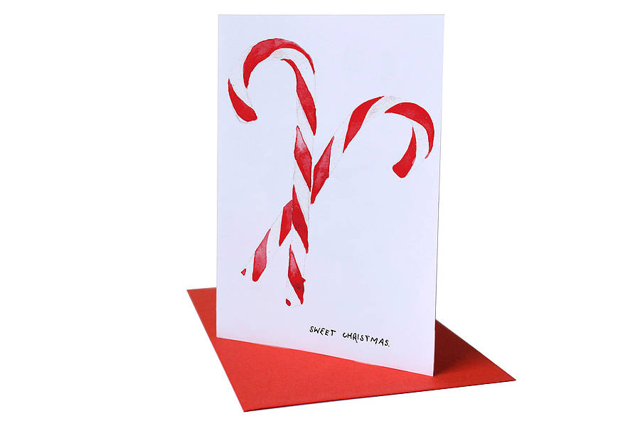 'Sweet Christmas' Candy Cane Christmas Card, 1 of 3