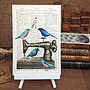 Antique Sewing Machine And Birds Art Print, thumbnail 1 of 3
