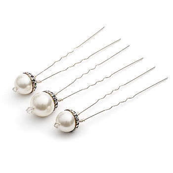 Petworth Pearl Acorn Hairpins, 2 of 3