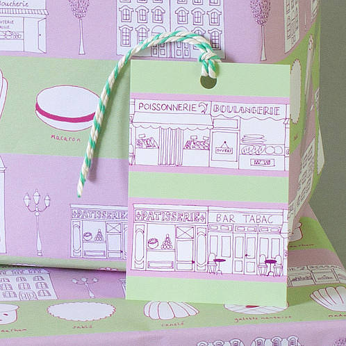 Two Sheets Of Patisserie Print Wrapping Paper, 1 of 2