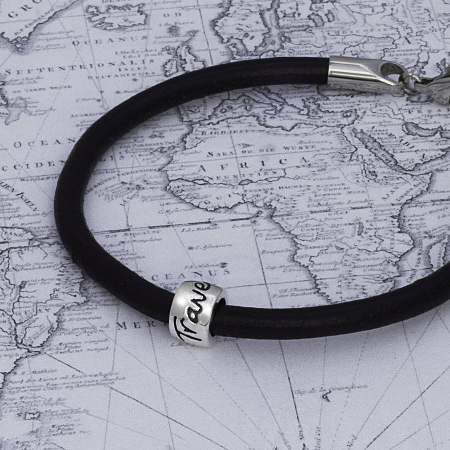 leather travel bracelet