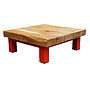 Oak And Iron Large Square Coffee Table, thumbnail 12 of 12